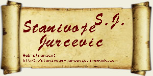 Stanivoje Jurčević vizit kartica